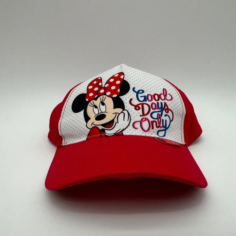 Disney‎ Minnie Mouse Girls 2 Piece Hat Set Bucket Hat Baseball Cap One Size NWT